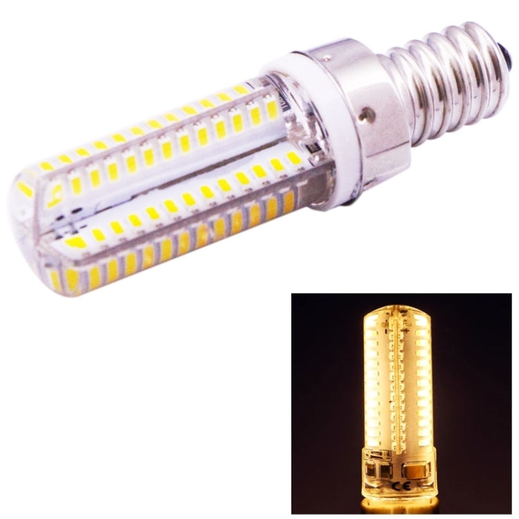 E14 LED SMD tube bulb with glass sleeve, bright lit glow