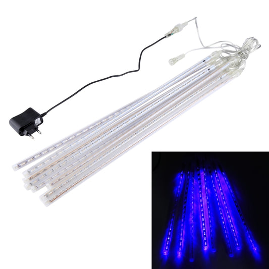 LED tube decorative light string with blue glowing bulbs, 50cm tubes, power plug included