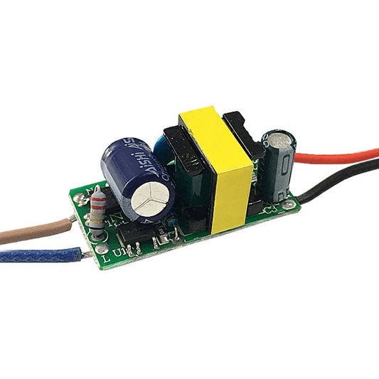 Isolated LED driver PCB module with yellow transformer and two output wires
