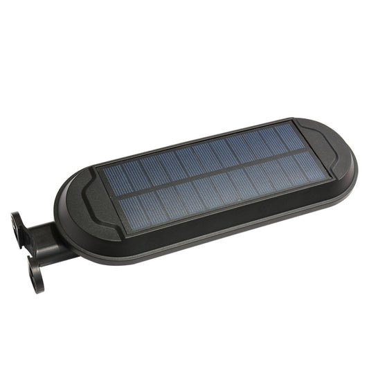 Black solar street lamp with built-in rectangular solar panel cover