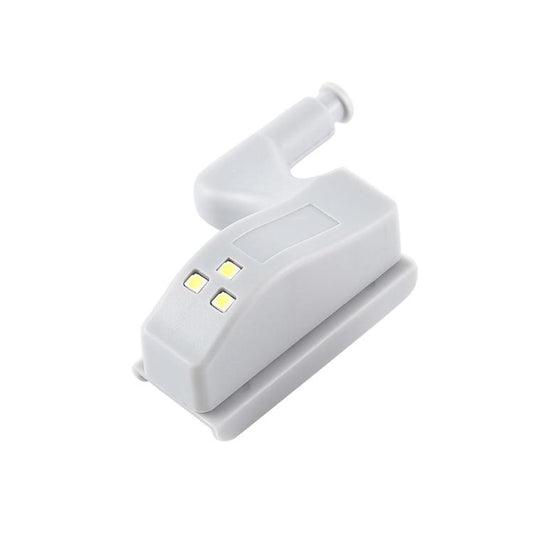 White LED hinge sensor night light with three small LED chips on clip housing