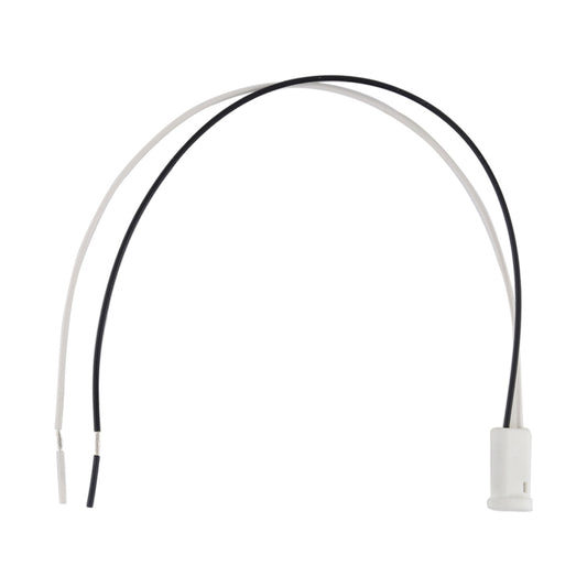 G4 LED bulb socket holder cable with two-wire leads and white connector ends
