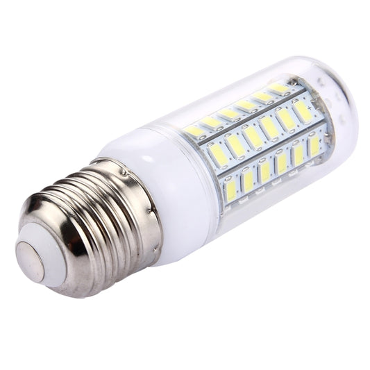 LED SMD bulb close-up from side view with metal screw base and clear lens