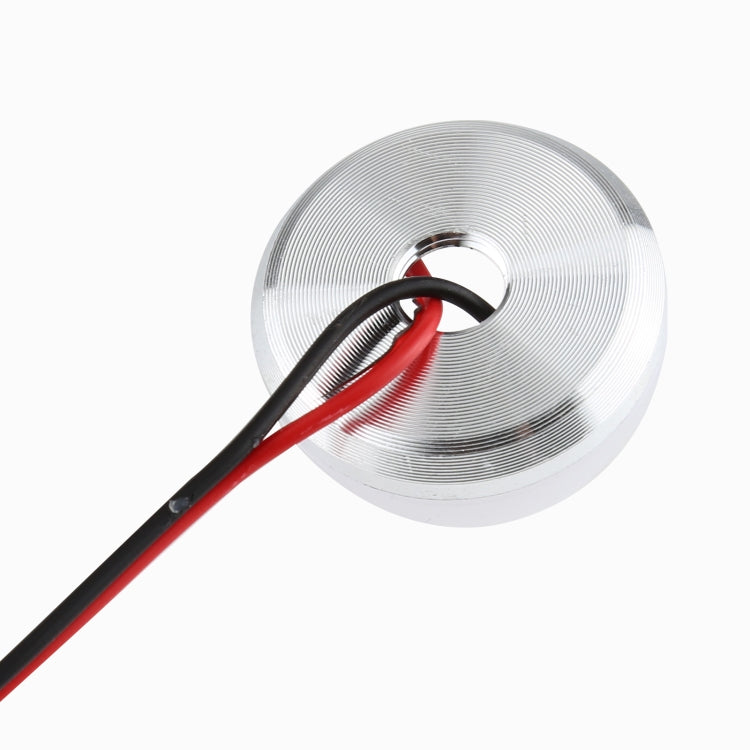 35mm LED bulb module back with heat-sink plate and red/black wire ends