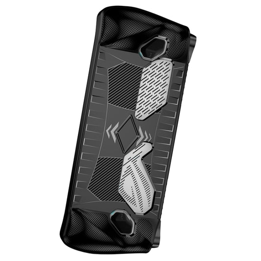 Black TPU protective case for handheld game console, textured back pattern and corner grips