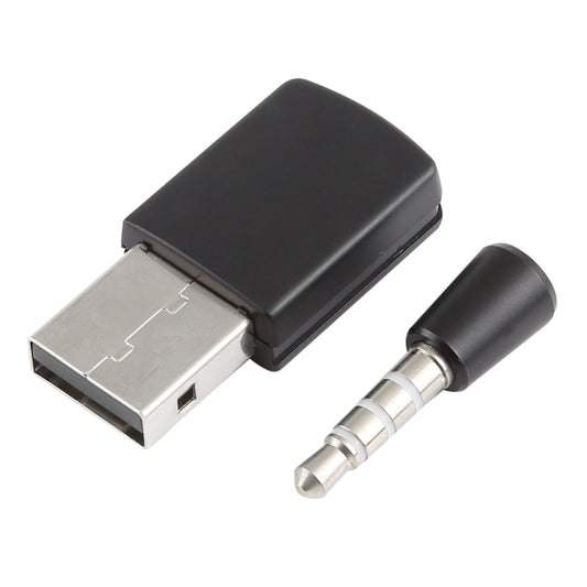 USB Bluetooth adapter dongle with USB plug and 3.5mm audio connector
