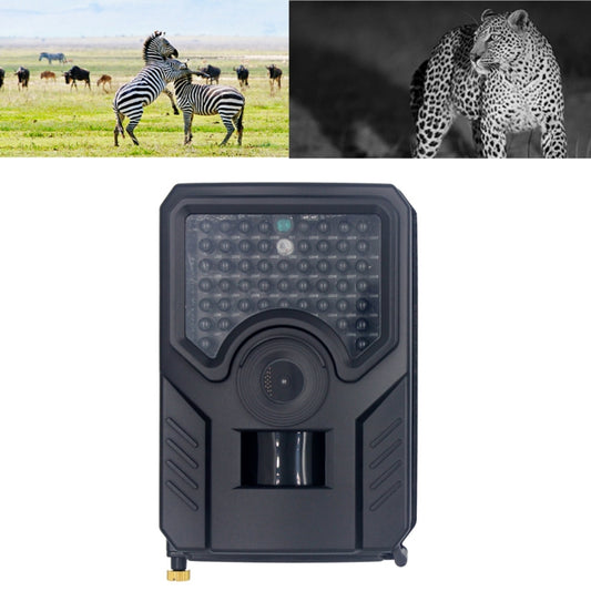 Black hunting trail camera with front IR LED array and central lens window.