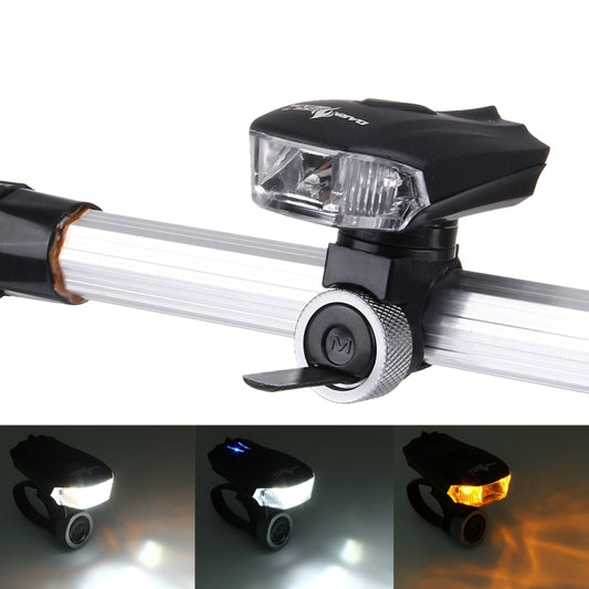 Waterproof USB rechargeable bike taillight, black with clear lens on handlebar