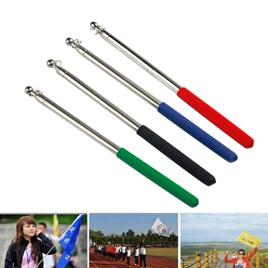 Telescopic teaching pointer set with colored rubber grip sleeves and stainless rods