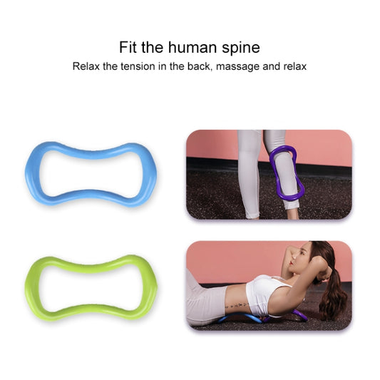 Yoga training rings in blue and green, smooth flexible loops for stretching