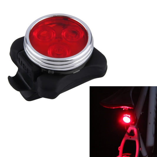 Red LED bicycle taillight with USB charging, four light modes, black mount