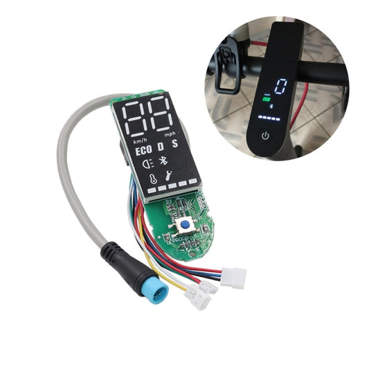 Electric scooter instrument circuit board with digital display module and wiring harness
