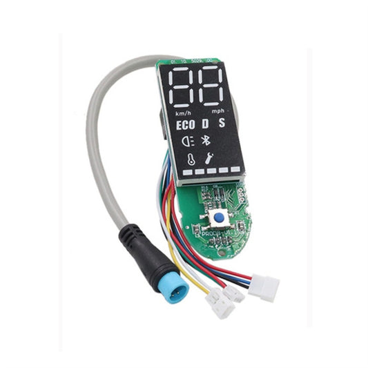 Electric scooter instrument circuit board with LED digital display and wire harness