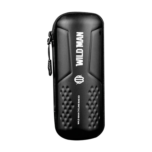 WILD MAN E3 black waterproof MTB tool bag with zipper, compact cylinder storage pouch