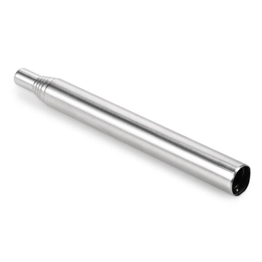 Stainless steel telescoping blow torch tube with ridged grip and dark tip