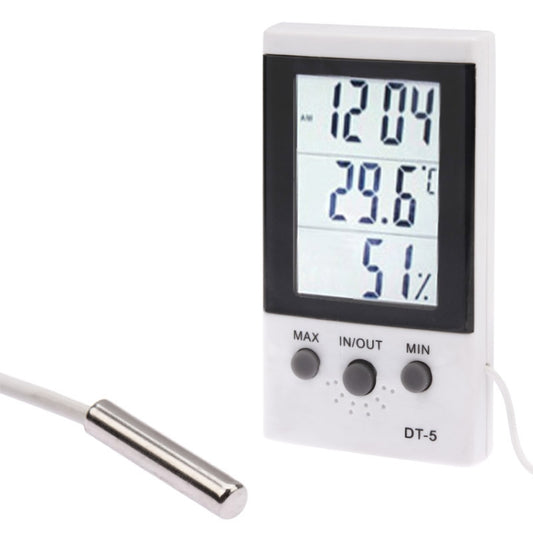 Digital hygrothermograph DT-5 with LCD temperature and humidity readings
