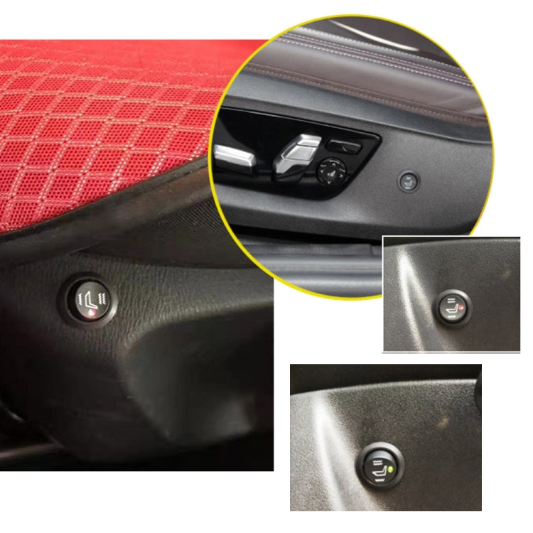 Car panel embedded heating switch with small round button and indicator