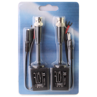 Passive video balun adapters in retail blister pack, with RJ45 and BNC ports