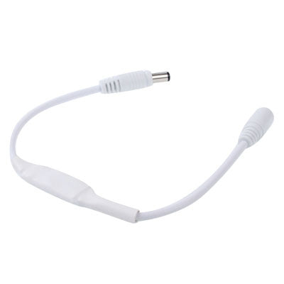 Inline LED strip dimmer controller lead with DC barrel connector and inline control module