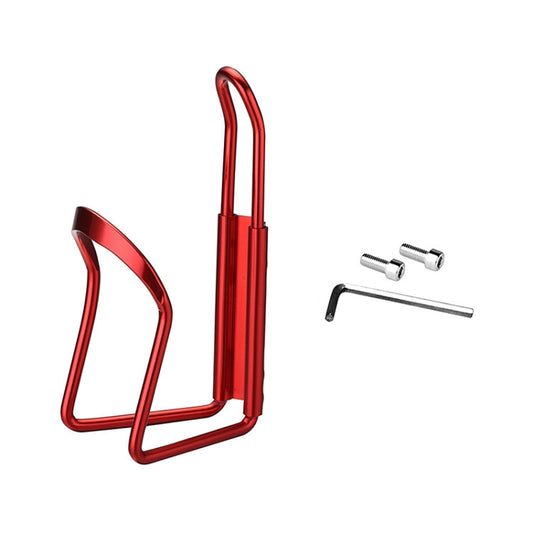 Red bike bottle cage holder with mounting hardware kit