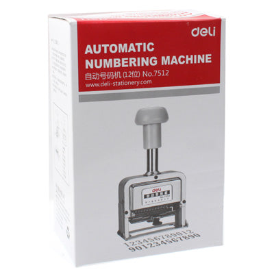 Automatic numbering machine box, Deli 12-code model