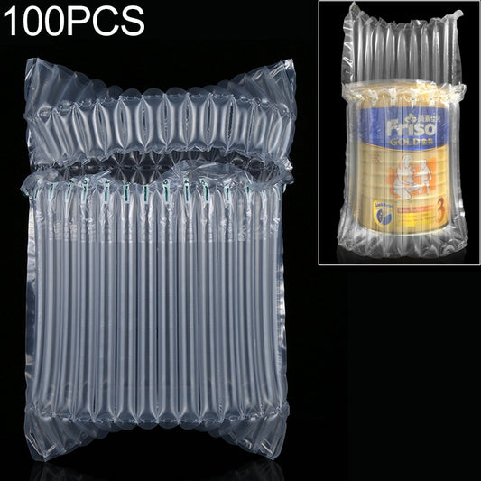 Air cushion mailer bag, clear with blue tint, crisscross compartments; set of 100