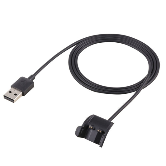 USB-A to black charging cradle cable