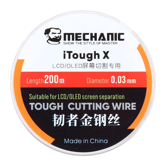 MECHANIC iTough X LCD/OLED cutting wire spool, orange ring, 200m length, 0.03mm diameter