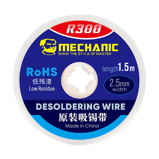 MECHANIC R300 desoldering wire spool, RoHS, length 1.5 m, 2.5 mm width