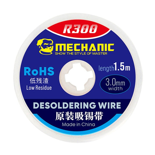MECHANIC R300 desoldering wire spool, 1.5m length, 3.0mm width