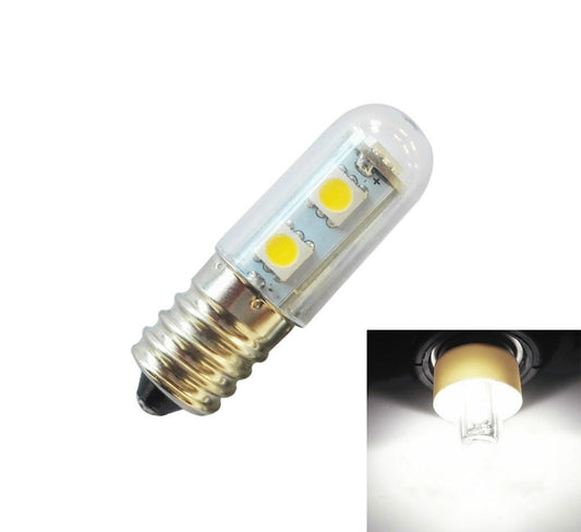 E14 LED bulb for refrigerator, clear glass tube with 3 SMD chips, cool white