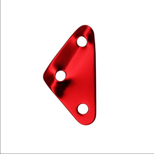Red triangular tent rope adjustment buckle with three mounting holes