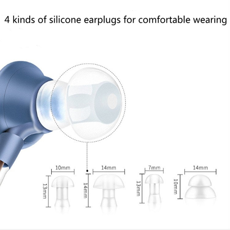 Behind-the-ear hearing aid with multiple silicone earplug tips in different sizes