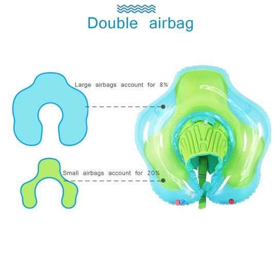 Double airbag inflatable design diagram for baby swimming ring