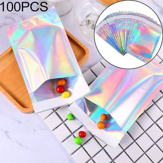 Iridescent holographic self-sealing mailing envelopes, 100-pack, flat mailer style