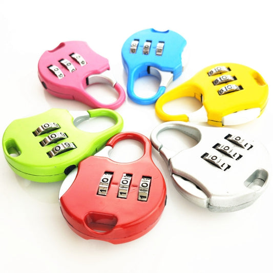 Mini digital password padlock set in blue, pink, yellow, green, red, and silver colors