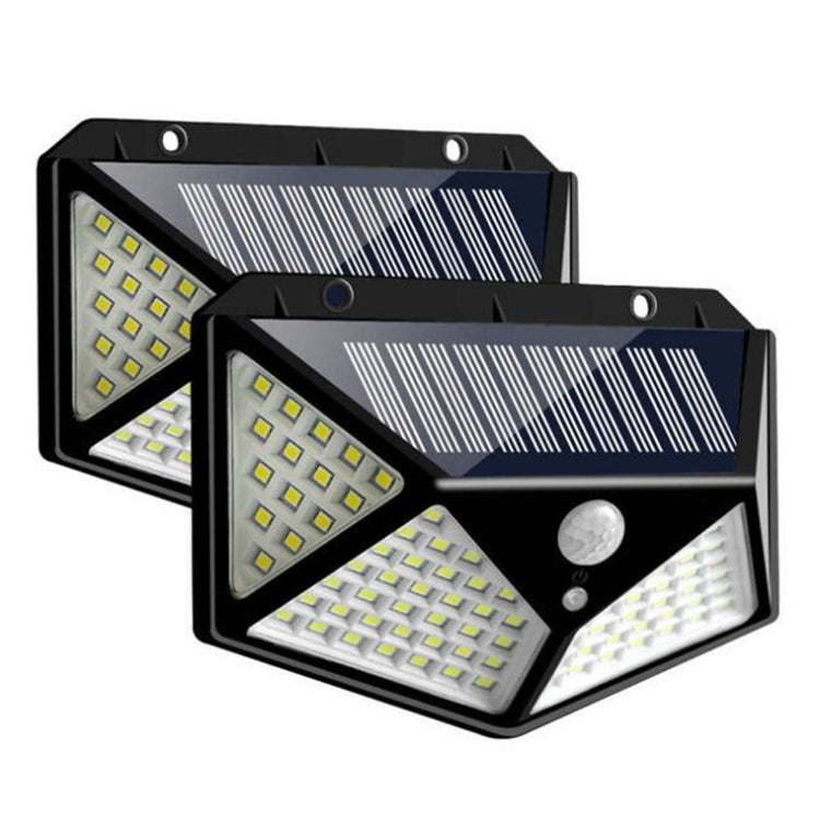 Black outdoor solar LED wall lights, 2-pack with motion sensor and tilting panels