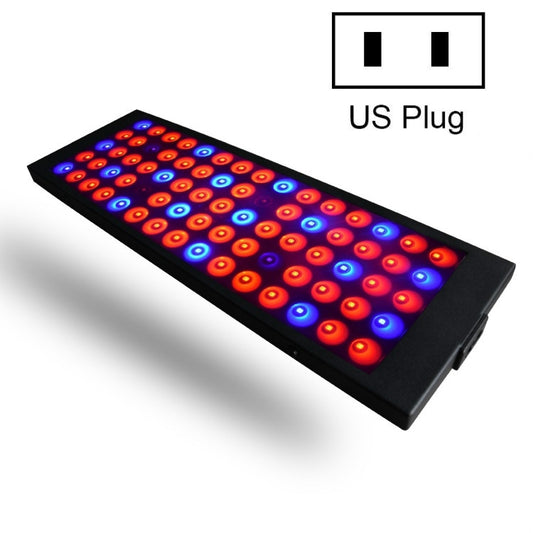 Ultra-thin plant growth light with US plug, rectangular LED panel glowing red and blue