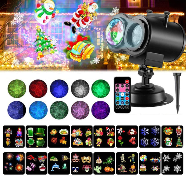 RGBW LED projector light with remote and included ground stakes