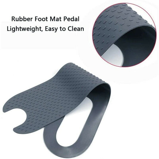 Silicone anti-skid foot pad set: dark gray textured insert with two mounting cutouts