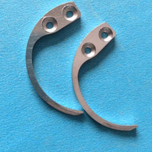 EAS detacher hook tool, two silver metal C-clips with screw holes