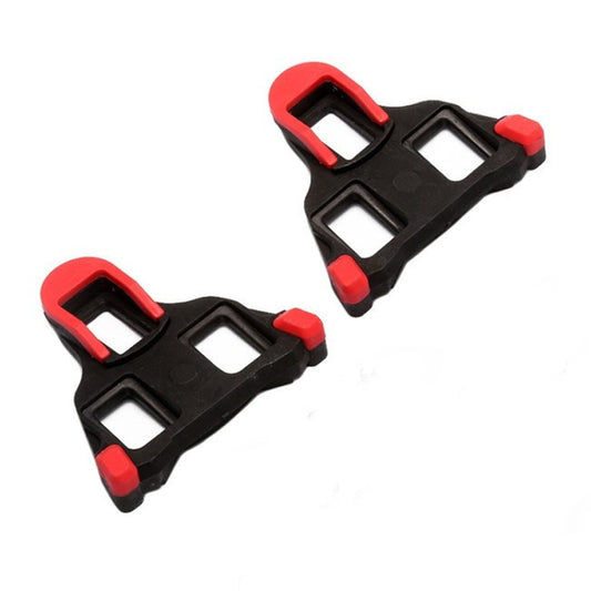 Red and black bike cleat splint plates set, two pieces