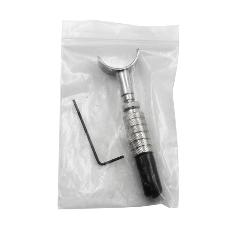 Rotary leather carving knife kit in plastic bag with curved blade and hex key