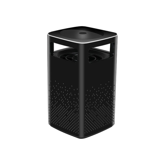 Black USB mosquito killer with perforated sides and top fan grille