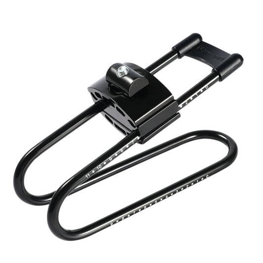 Black bicycle seat cushion with bow shock absorber rails and clamp adjustment knob