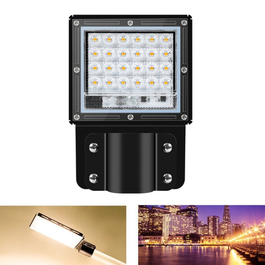 Black LED waterproof road floodlight with clear front LED panel and mounting screws