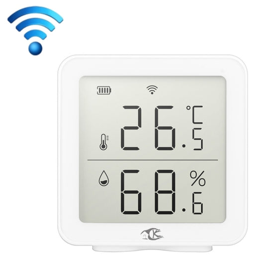 Wireless home thermometer with backlit LCD showing 26.5°C and 68% humidity