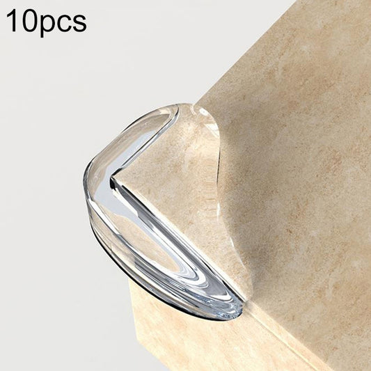 Transparent teardrop anti-collision corner guard for furniture edges