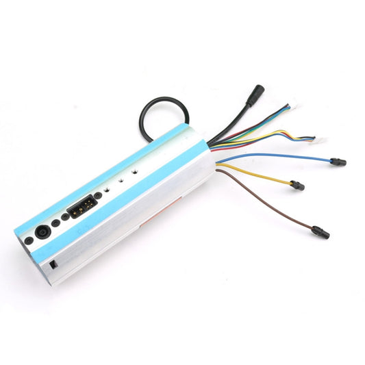 Electric scooter motherboard controller with ribbon ports and color-coded wire leads
