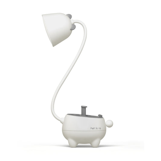 White bear-shaped USB touch pet lamp with flexible neck and adjustable shade